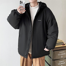 日系连帽冲锋衣棉服外套男女冬季宽松加厚保暖机能工装568/P90，男装棉衣，星座506