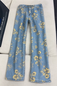 B221 美式ins高街暗黑绣花宽松直筒牛仔裤LK25578-特P45控78图片