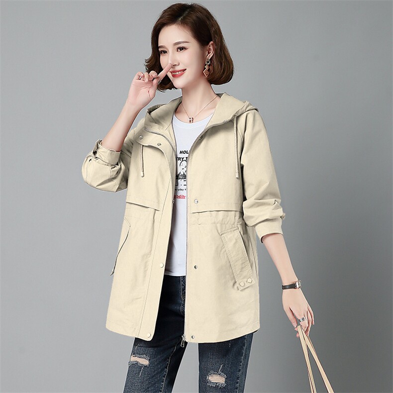 欧货2025年春秋新款韩版时尚宽松小个子风衣女中长款高级感外套潮，女装风衣，依万里