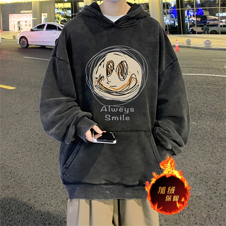 直播品质500克重磅美式做旧水洗卫衣SL1536-常规特P55加绒特P65,男装卫衣,电商A486