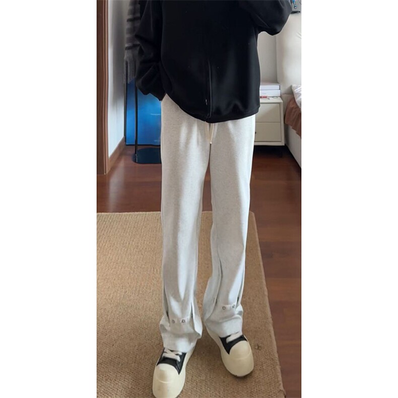 秋冬美式高街vibe运动加绒休闲卫裤货号K2485特P4578加绒P60,男装休闲裤,电商A063