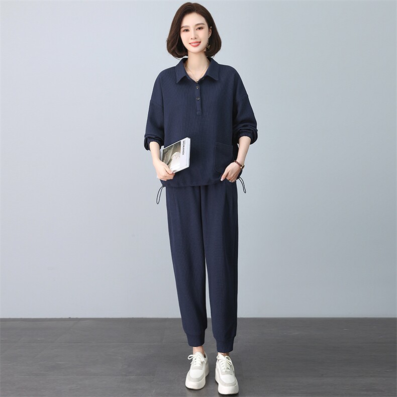 2024春秋季新款时尚休闲气质个性减龄休闲套装,女装套装/套裙,独衣靓
