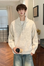 黑色双拉链开衫毛衣男oversize半高领休闲5Q3070-TP65128，男装针织衫/毛衣，电商A102