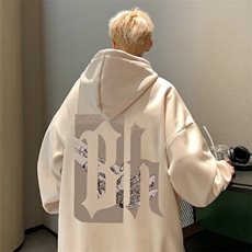 M003P60加绒65港风复古连帽卫衣秋冬美式重磅高街ins潮牌宽松外套，男装卫衣，星座304A-1