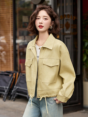 2025年春季新款现货休闲时尚潮流高品质皮衣外套，女装皮衣，臻衣坊