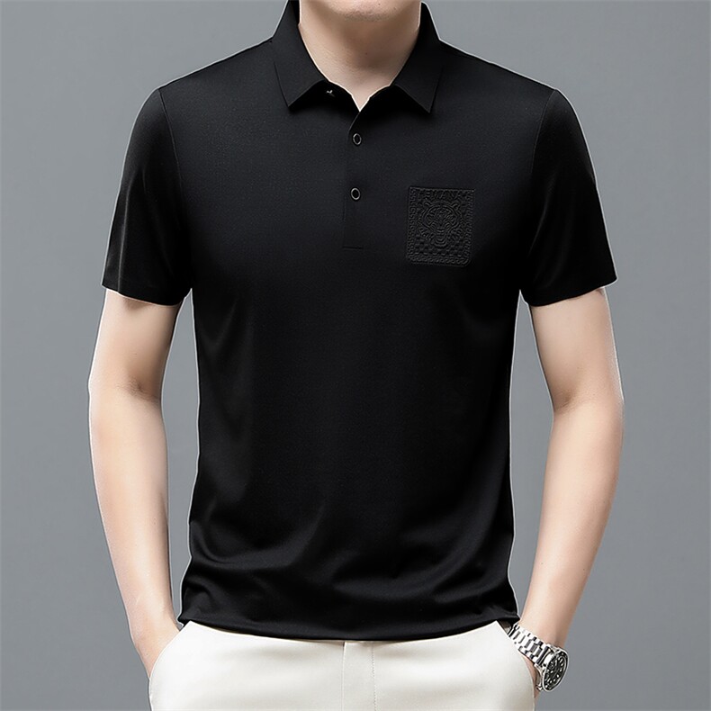 2024夏季新款男士短袖T恤中年男士商务休闲半袖POLO衫ZL66367-P63,男装Polo衫,星座1105-3