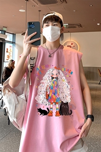 得物直播抖音重磅品质纯棉250克男无袖背心T恤T565P28控39图片