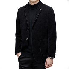 DJ818钱塘2020-3冬季厚款商务休闲简约中年男士毛呢西服P345，男装西服，钱塘207-3