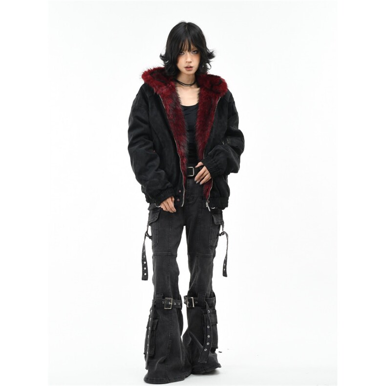 有货。。连帽棉衣外套座山雕毛领pu棉服男冬季高街痞帅MF429-P128,男装棉衣,星座412-3