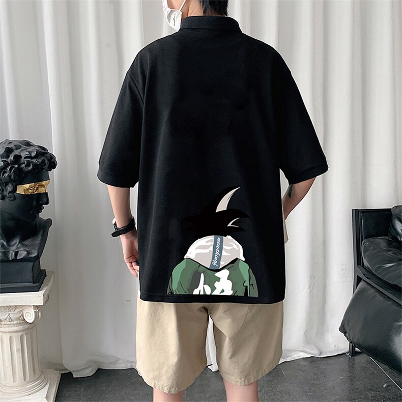 PL57005-P35翻领短袖polo衫男大码胖子半袖t恤男有领保罗衫模特,男装Polo衫,电商A040