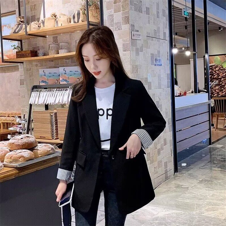 炸街小西装外套女春秋款韩版时尚气质设计感小众休闲女士西服上衣,女装西装,星座506A