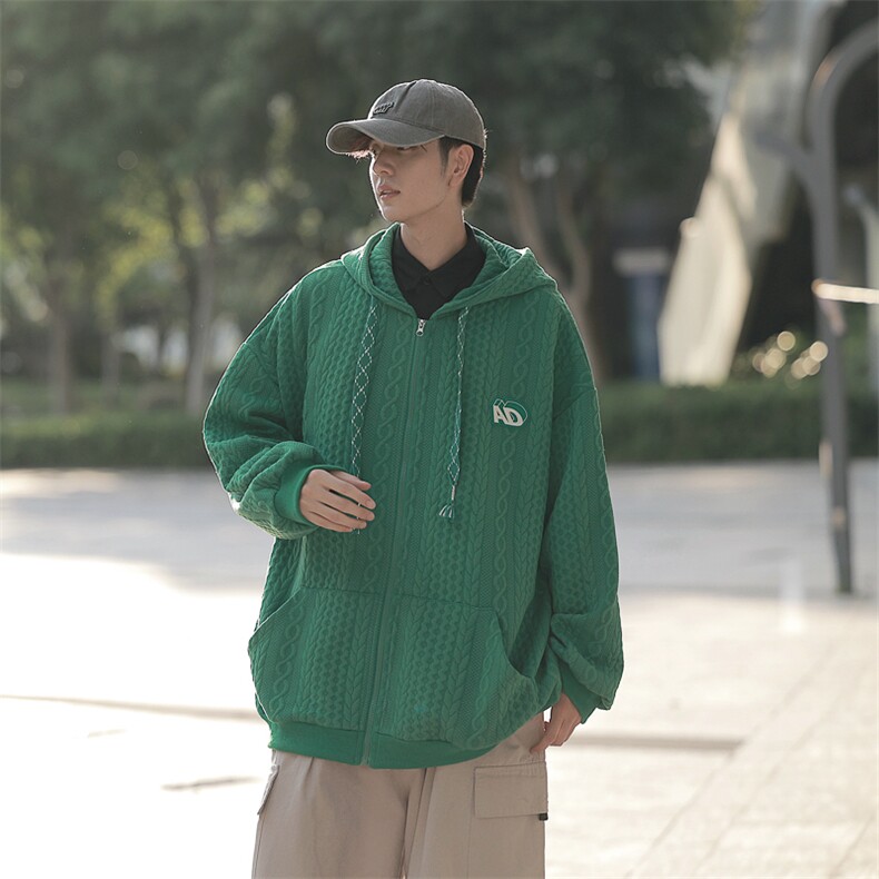 cit boy酒店秋冬大麻花开衫连帽高品质卫衣夹克外套WK221-P60控88图片