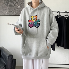 L2475P48秋卫衣2023秋新款港风ins连帽套头印花卫衣外套学生男女，男装卫衣，星座510A-1