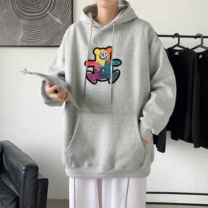 L2475P48秋卫衣2023秋新款港风ins连帽套头印花卫衣外套学生男女图片