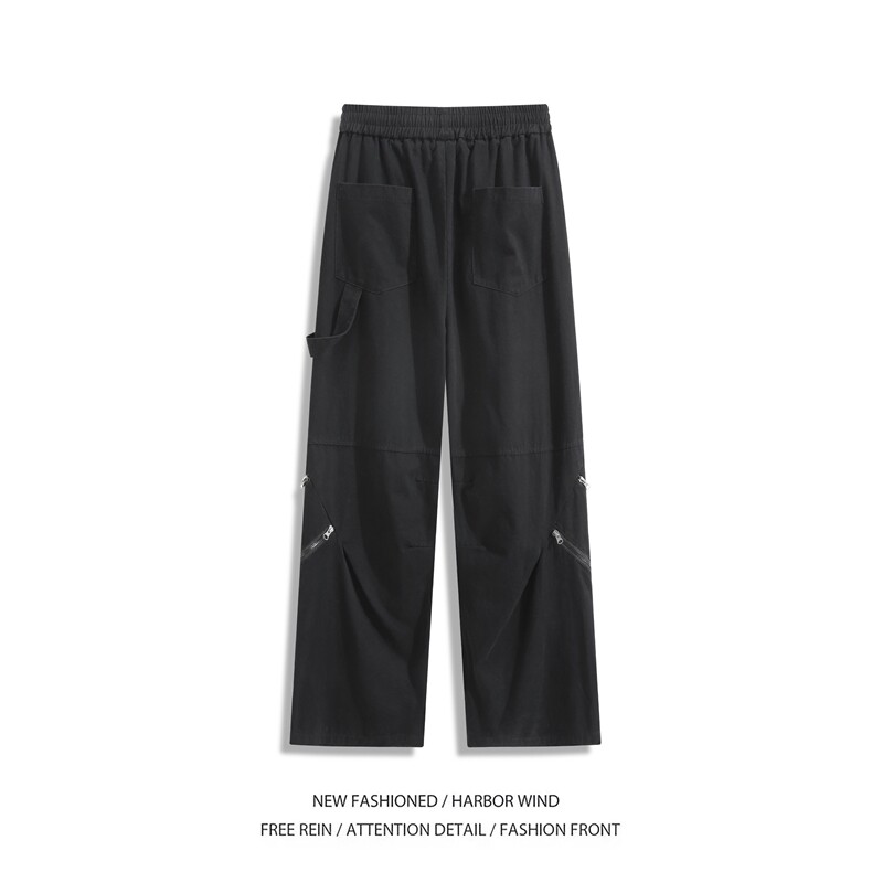 抖音品质春夏新款潮流工装拉链宽松休闲裤B315-K25713-特p53控98,男装休闲裤,电商B315