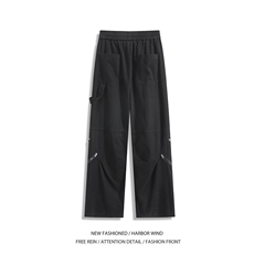 抖音品质春夏新款潮流工装拉链宽松休闲裤B315-K25713-特p53控98，男装休闲裤，电商B315