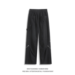 抖音品质春夏新款潮流工装拉链宽松休闲裤B315-K25713-特p53控98图片