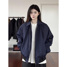 美式飞行夹克男女春秋2025潮牌cleanfit外套翻领短款工装棒球服，男装夹克，星座1210-1
