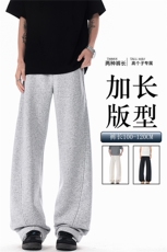 190高个子加长弯刀卫裤男美式高街休闲百搭运动微喇阔腿裤KZ071，男装休闲裤，电商B312