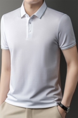 DN25376春夏男士新款短袖T恤青年修身翻领体恤休闲打底衫，男装T恤，电商B360