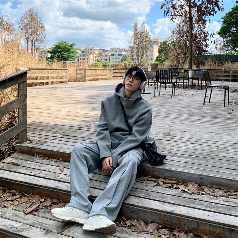高级设计感连帽卫衣男韩版百搭情侣宽松百搭休闲上衣潮W88911-p65,男装卫衣,星座1008