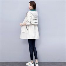 风衣女中长款小个子秋装2021年新款韩版英伦风流行，女装风衣，浙宝281