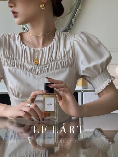 LELáRTLL1583皱褶泡泡袖上衣,女装,LE LART