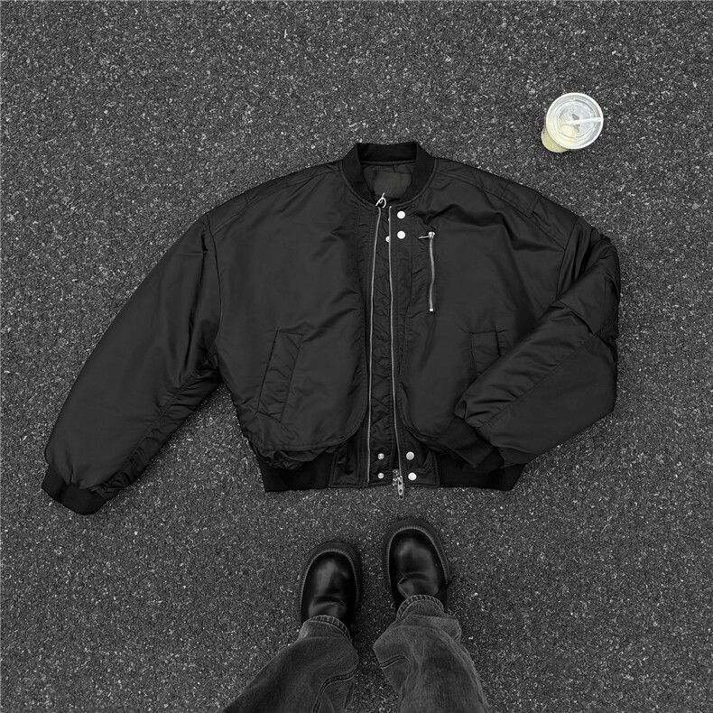 冬季美式飞行员短款加厚棉衣冬装棒球领棉服男装外套S376-特125,男装棉衣,电商A233-1