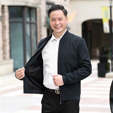 B-N9961男士2023年秋季新款长袖中老年休闲拉链夹克棒球领潮流P63，男装夹克，电商B360