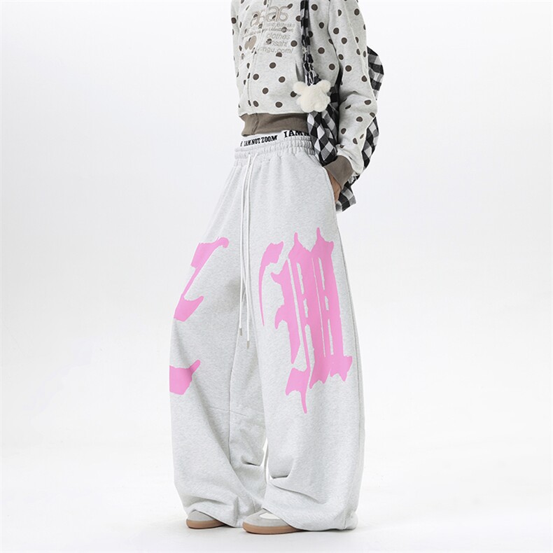 【现货】XZ1218BK3117特价P46美式大字母印花双腰头内裤边卫裤，男装休闲裤，星座1218（原611-3）