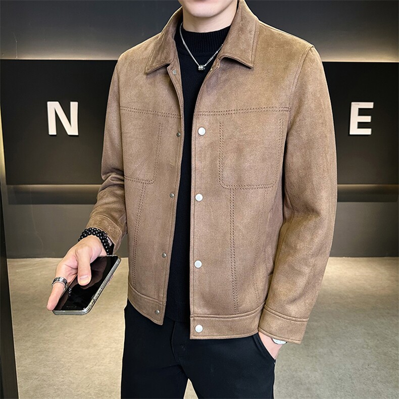 秋季新款麂皮绒夹克外套男B321-88107-P135188,男装夹克,电商B321-1