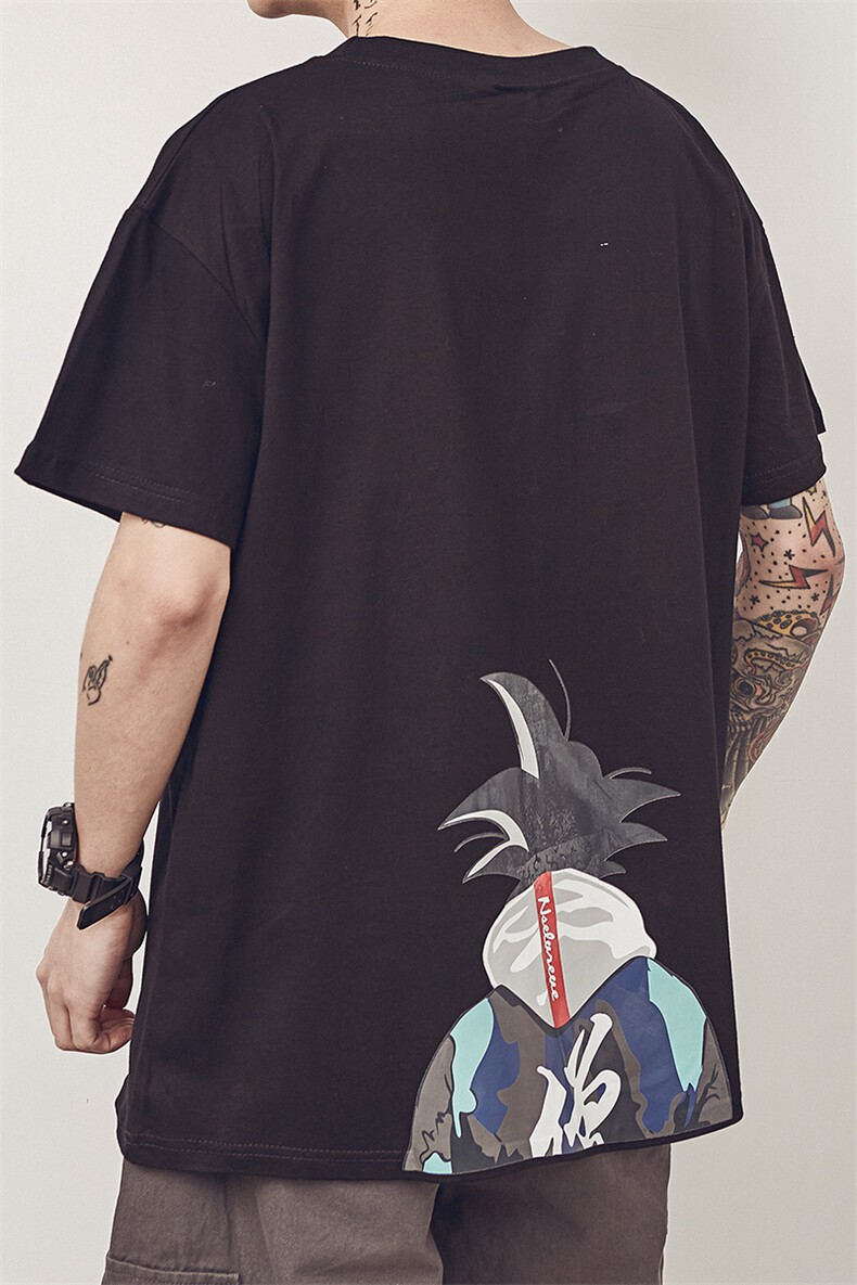 现货短袖夏季日系潮流男港风衣服大码宽松胖子ins男装T6667-P18,男装T恤,星座308B-2