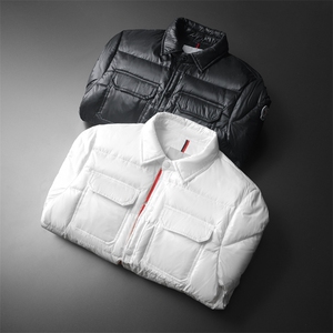 2024冬季新款鸭绒可脱卸帽防寒服翻领羽绒服图片