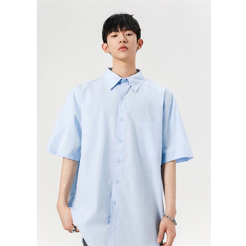 （100棉）薄款宽松百搭多巴胺衬衫男女GC02-P38，男装衬衫，星座222-2（原202-8）
