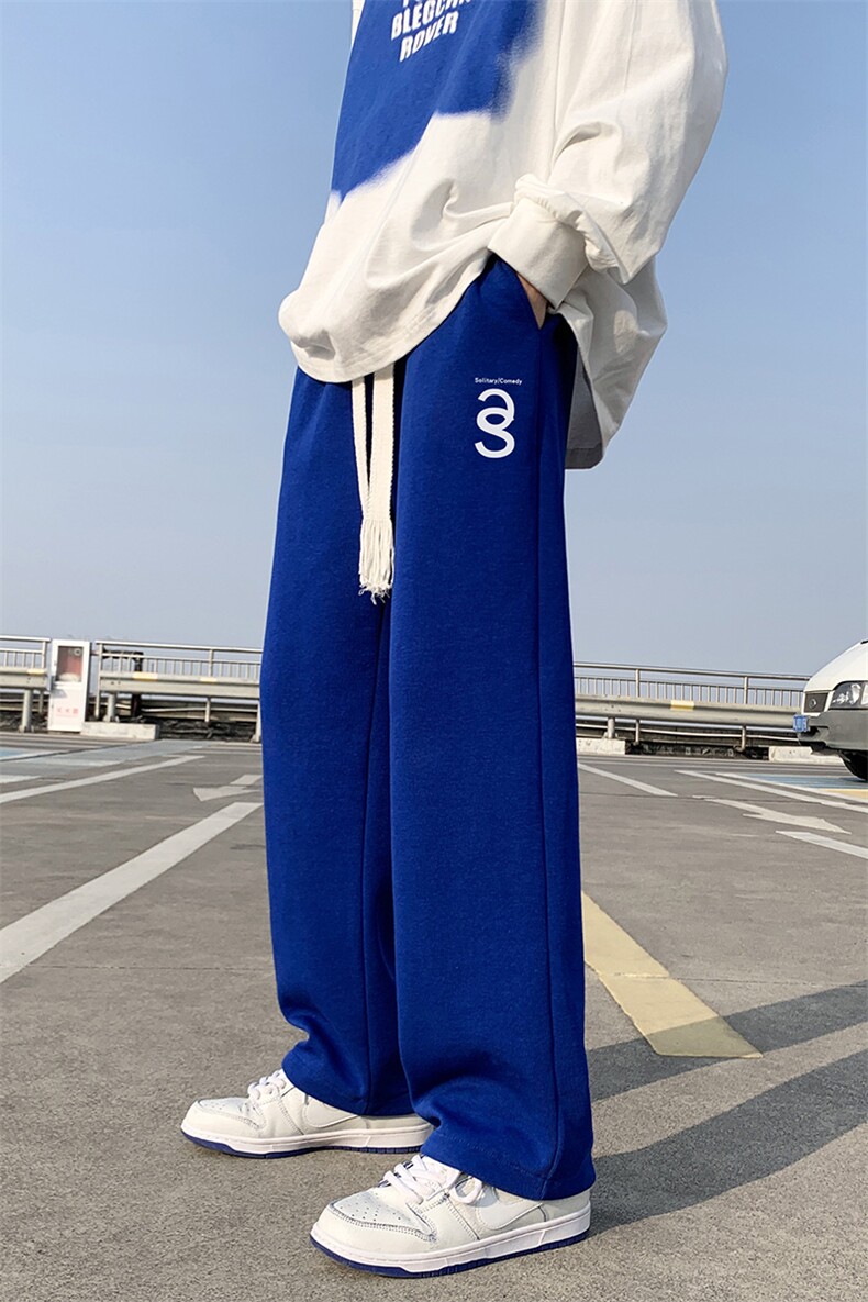 春季情侣百搭印花休闲裤男大码宽松拖地裤K181P50控78,男装休闲裤,电商A161-2