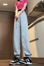 ！2025春季新款男士纯色束脚裤百搭华棉卫裤WK2027特P35，男装休闲裤，电商B220
