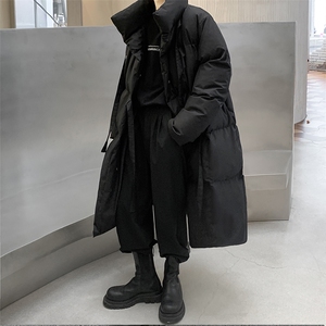 MY994-P168冬季新款飘带中长款棉衣男士棉服时尚暗黑风228