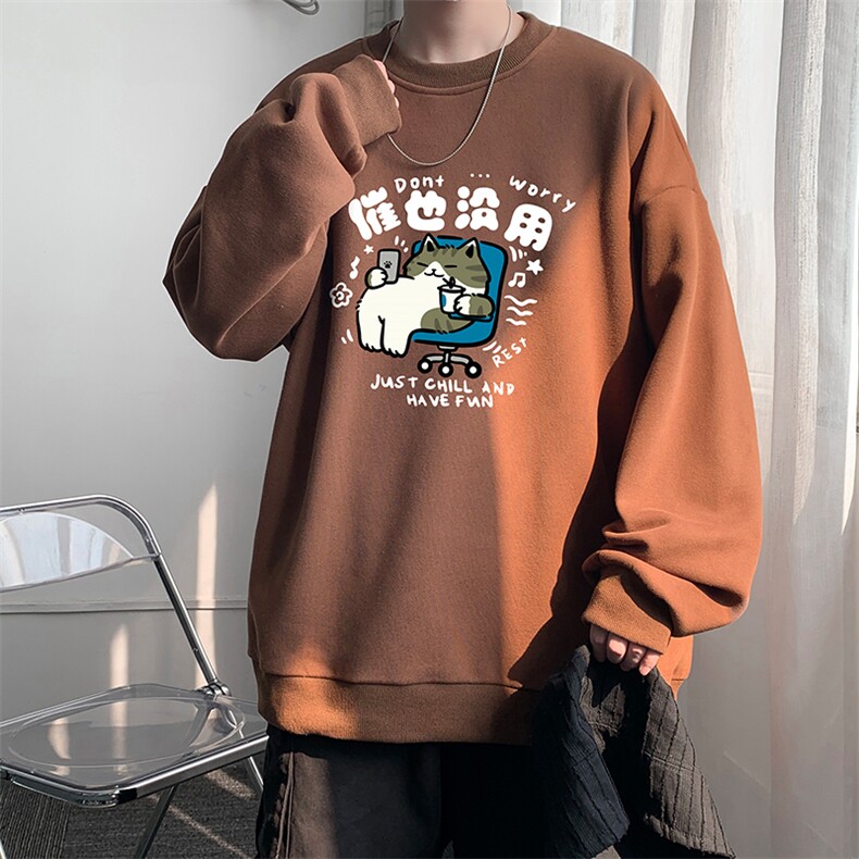 8XL圆领卫衣男超大码胖子肥佬大号长袖t恤S6403-P28图片