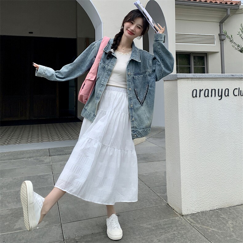 牛仔外套女宽松慵懒风2025春新款韩版宽松设计感洋气小个子上衣潮,女装牛仔外套,浙宝220