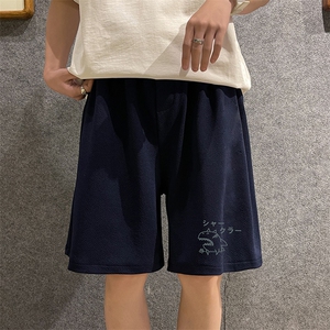 MK37092-P15 冰丝短裤男士大码宽松休闲五分裤男运动中裤 港风图片