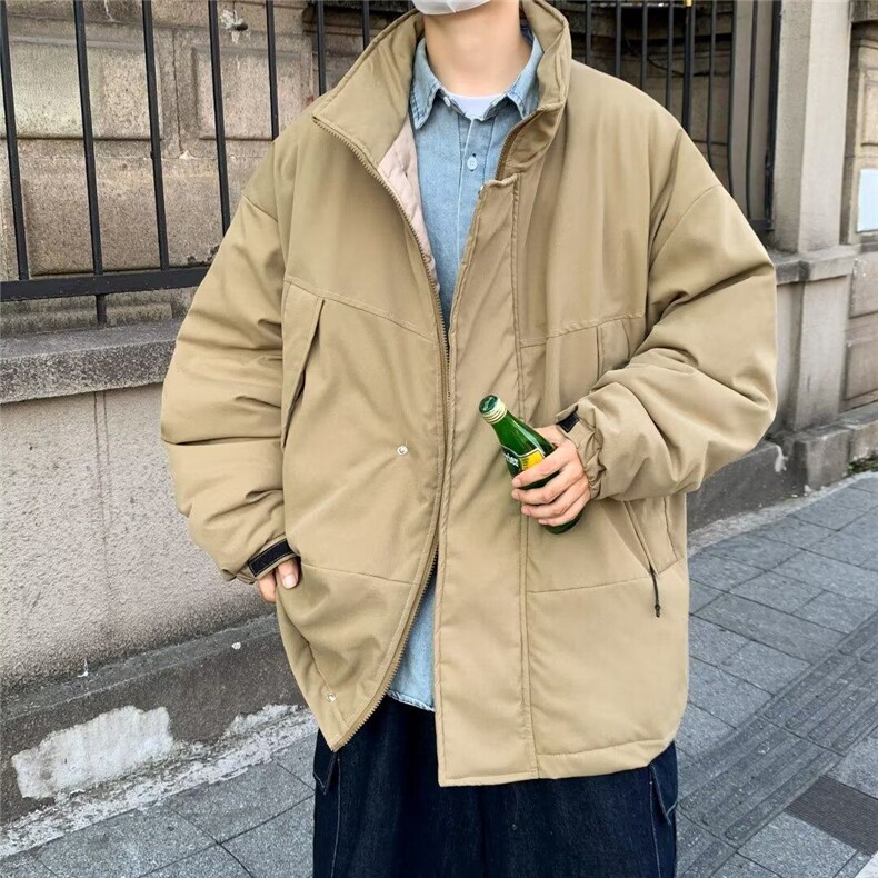 【有货】D512-P78日系复古棉衣夹克男立领外套秋冬宽松工装棉服,男装棉衣,星座603-2