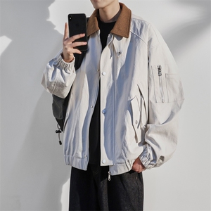 JK8866-P85 L-9XL 2025秋冬新款翻领工装夹克外套 控148图片
