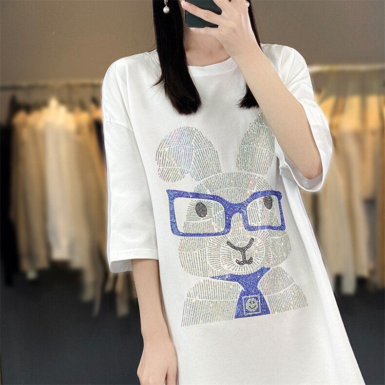 2025年秋季五分袖修身型中长款圆领短袖纯色日常时尚百搭,女装T恤,蒙亿羊绒