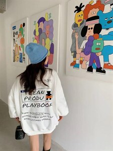 现货，刺绣带标加厚学院风卫衣图片