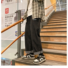 2024春季75棉港风男美式宽松直筒牛仔裤休闲裤K1311P55，男装牛仔裤，星座225-5