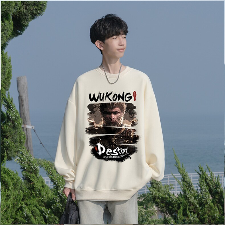 抖音品质秋季新款黑神话悟空仿棉圆领卫衣wycm7012-特批28控49图片