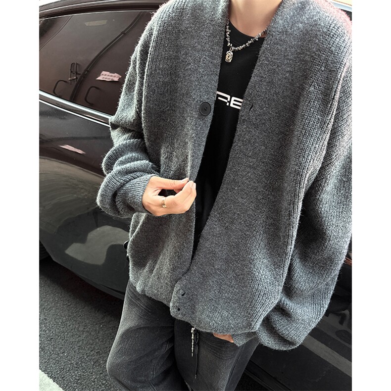 开衫外套男士韩版宽松潮流夹克外搭慵懒风休闲上衣服MY05518-P65图片