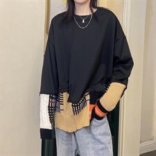 男圆领长袖宽松T恤T02P48，男装T恤，星座1116-2