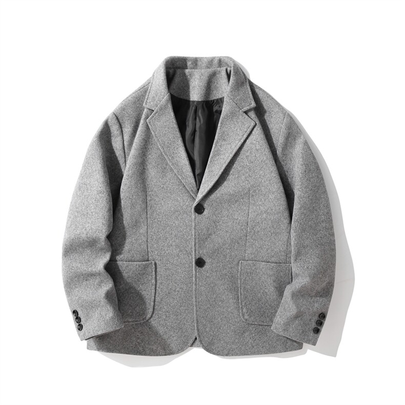 N6169/P95加棉P105冬季新开叉呢料毛呢西服男宽松外套上衣呢大衣,男装西服,电商A141