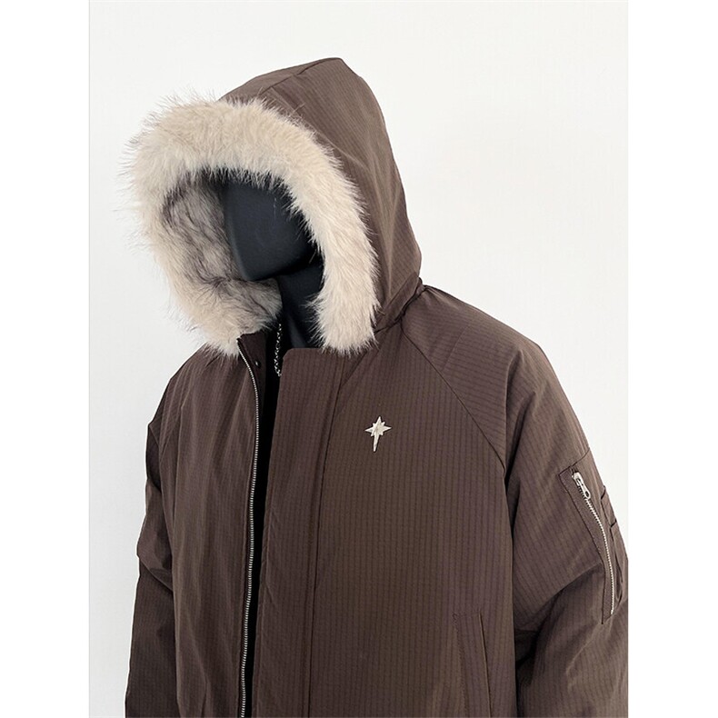 【有货】毛领派克服短款棉服加厚连帽外套MY475特P95,男装棉衣,星座908-1